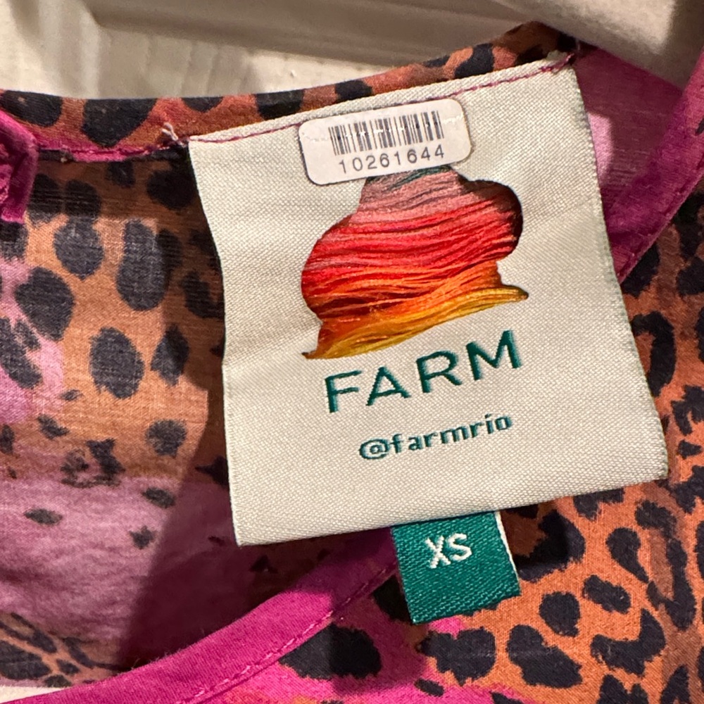 FARM Rio Pink Leopard Mini Dress - Picture 2 of 4